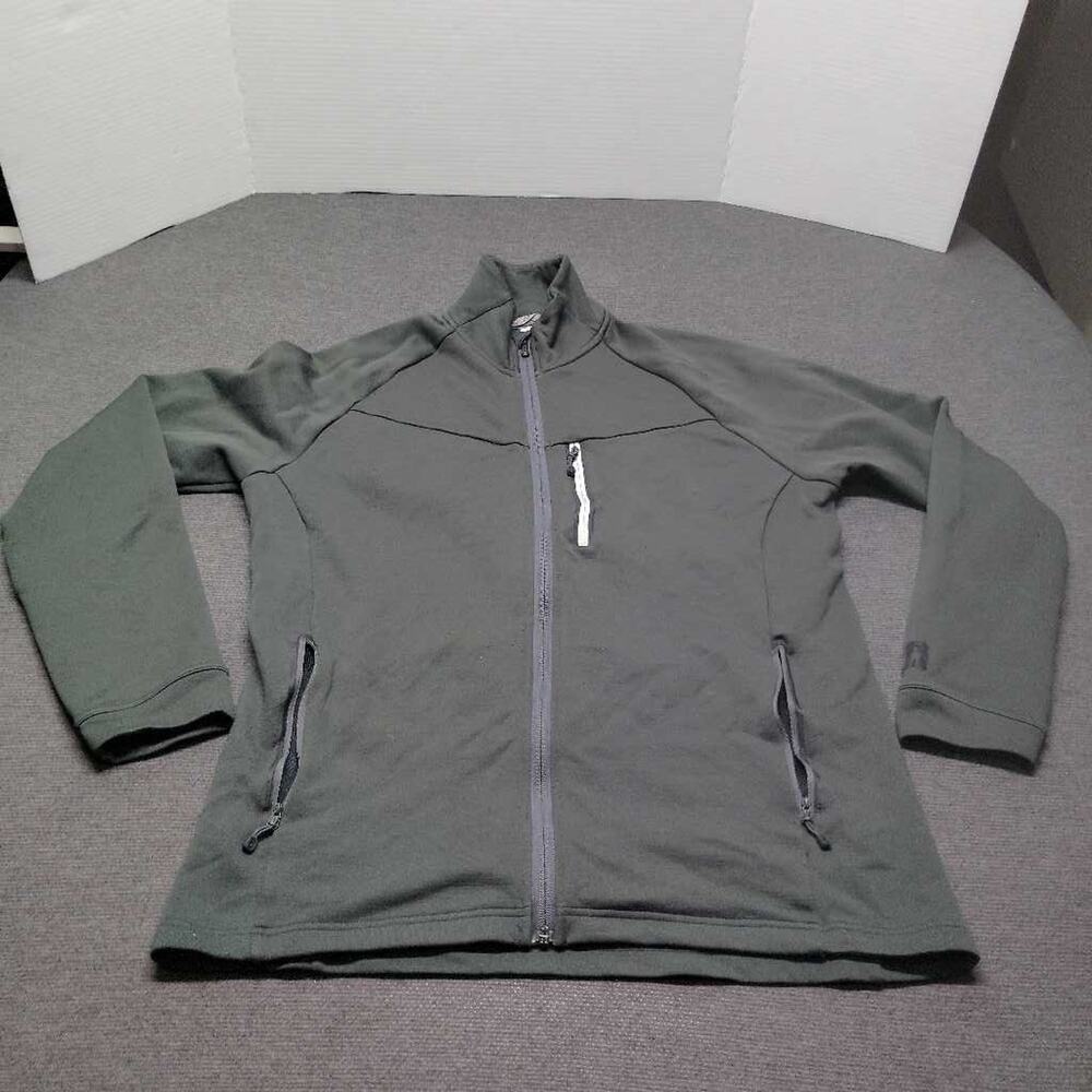 Smartwool Full Zip Fleece Jacket Men's XL Gray Hiking Outdoor Athletic Warm